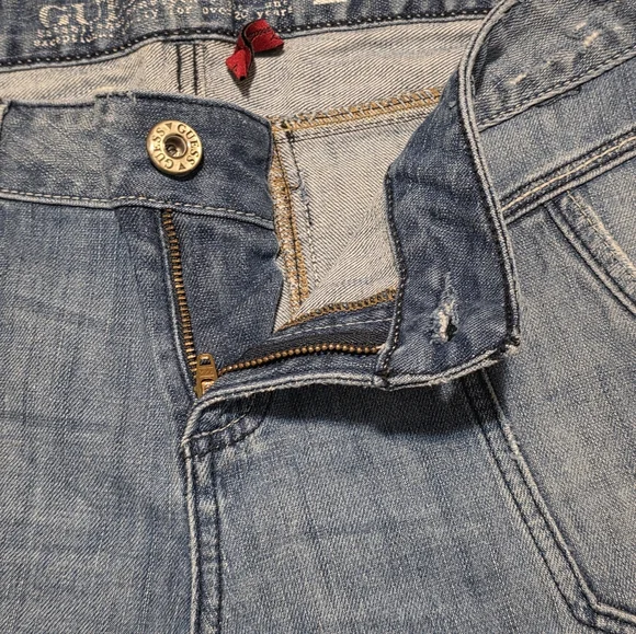 Vintage Guess Daredevil Bootcut Jeans Womens 30 Distressed Blue Denim E79 - Picture 8 of 15